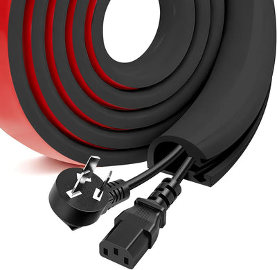 Ocultador cable silicona autoadhesivo para TV y red 2-3