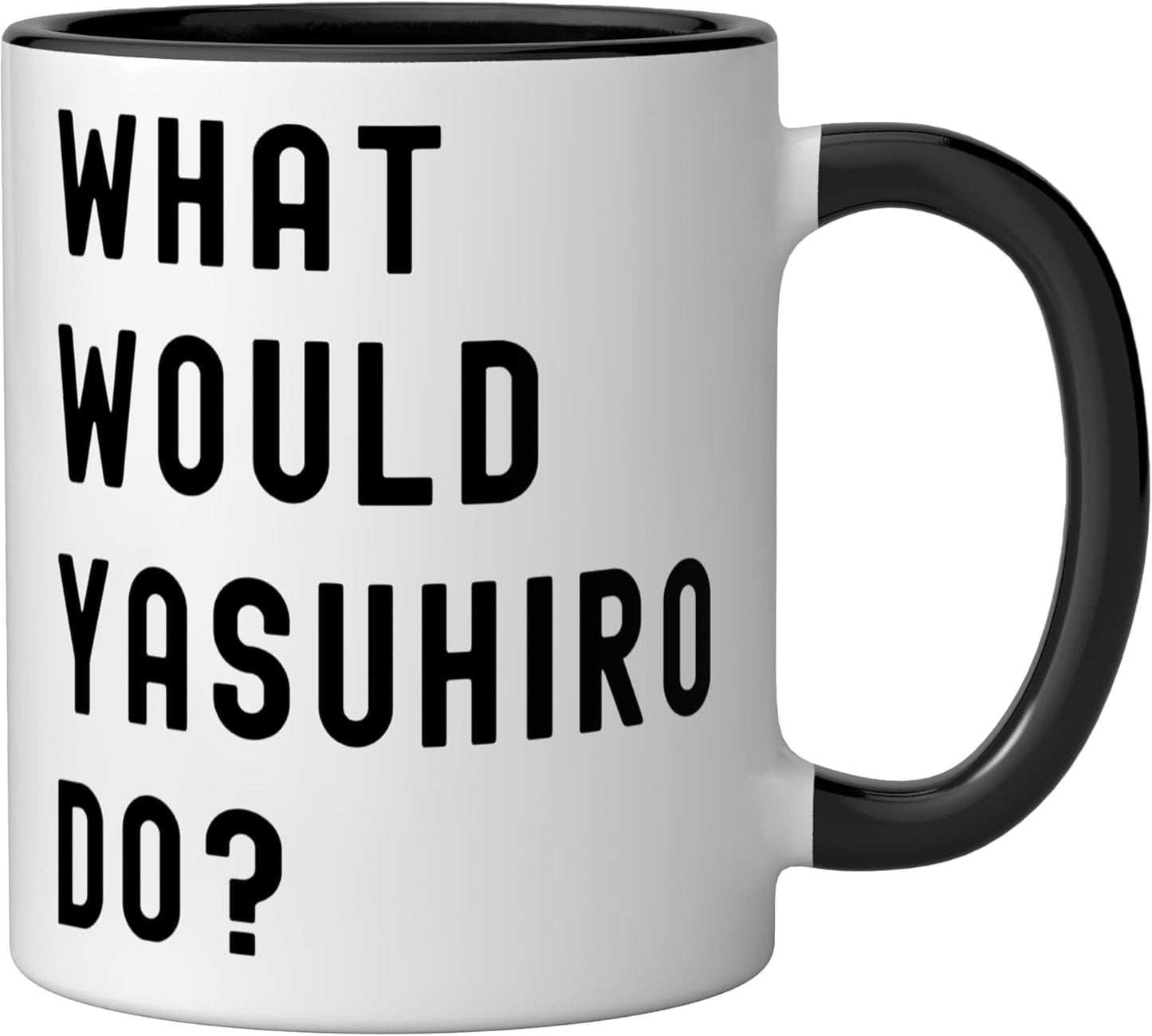 Taza de cerámica What Would Yasuhiro Do? Negro/Blanco