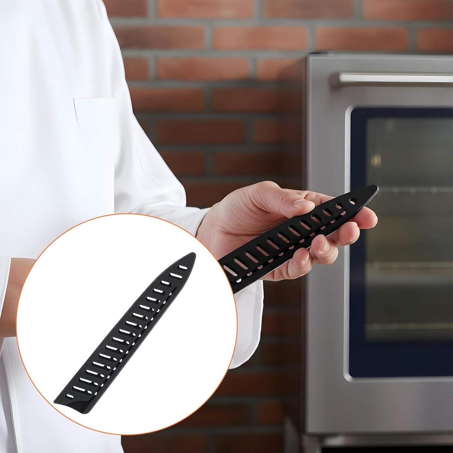 Set 5 fundas negras para cuchillos de cocina universales