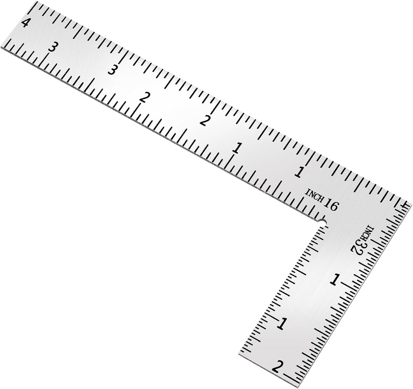 2 Pzas Regla L Acero Inox 4pulg Precisión Carpintería