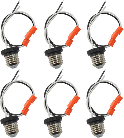 6 Adaptadores Enchufe E26 Base Macho Rosca Bombilla Led