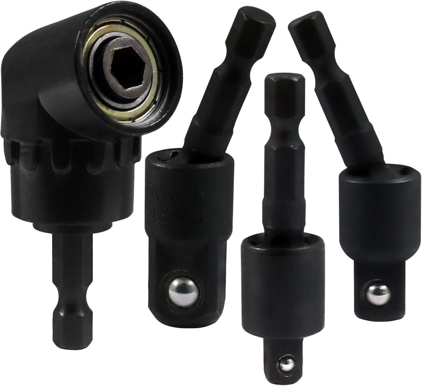 Set 4 extensiones brocas impacto adaptador taladro 1/4-1/2pulg