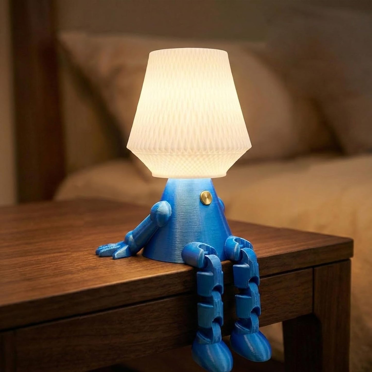 Luz Nocturna Robot 3D Articulada con Difusor Aroma