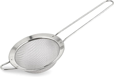 Tamiz acero inox 3.15pulg plateado para harina matcha y té