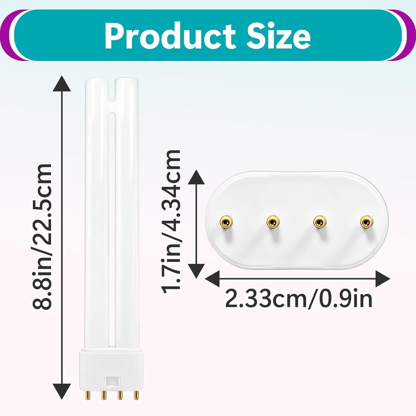 4 Bombillas Tubo PL18-B 18W Comp OttLite T18330 Luz Natural