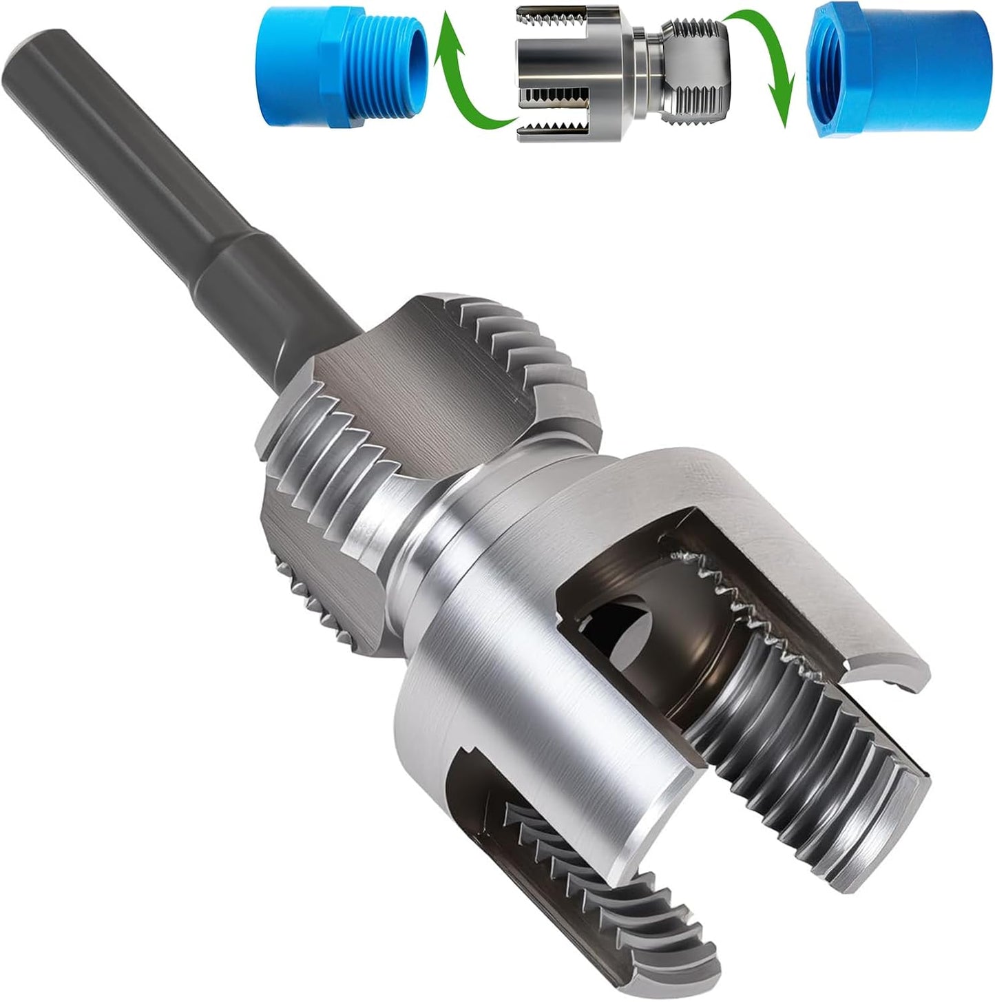 Enhebrador tubo PVC 3/4 pulg comp corte roscado