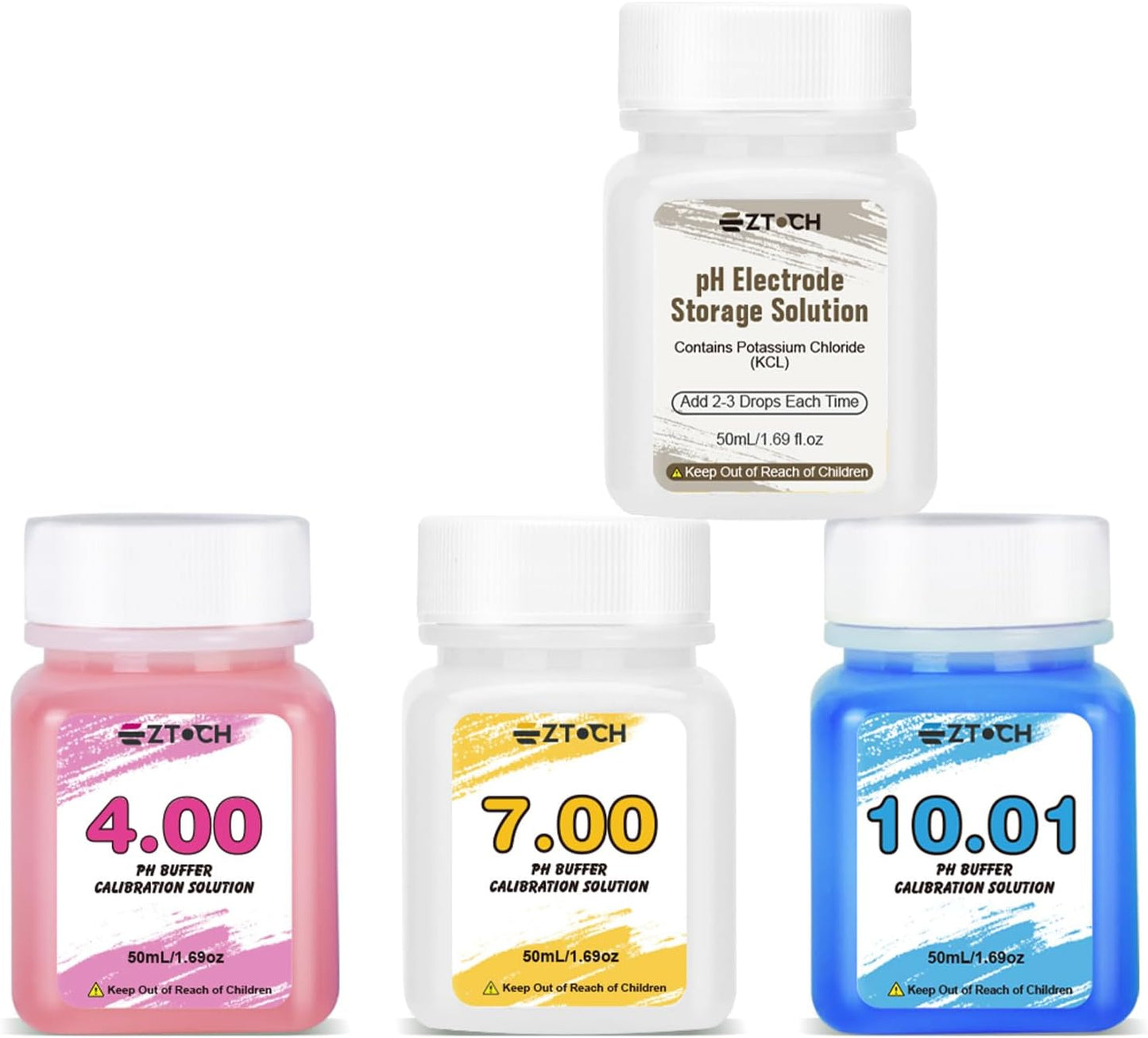 Medidor pH Cloro Salinidad EC TDS ORP 7en1 con soluciones