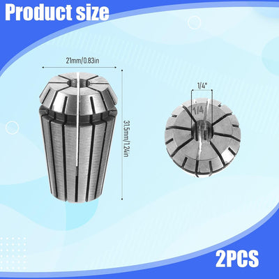 Pinza resorte ER20 2 pzas chuck 1/4 pulg para CNC y fresadora