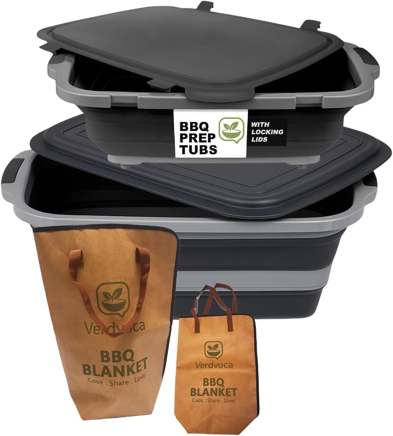Set 2 Tubos Colapsables BBQ 30L y 16L