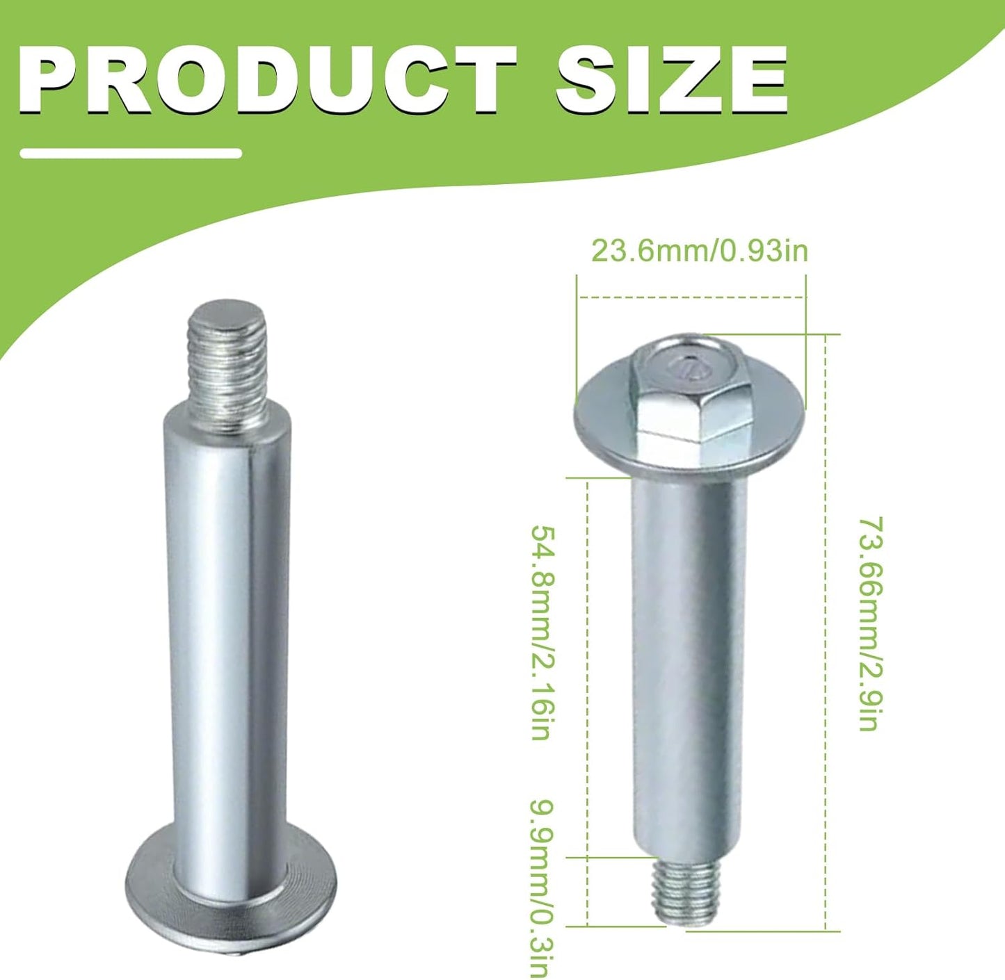 2 Pernos eje rueda para cortacésped Honda HRR216