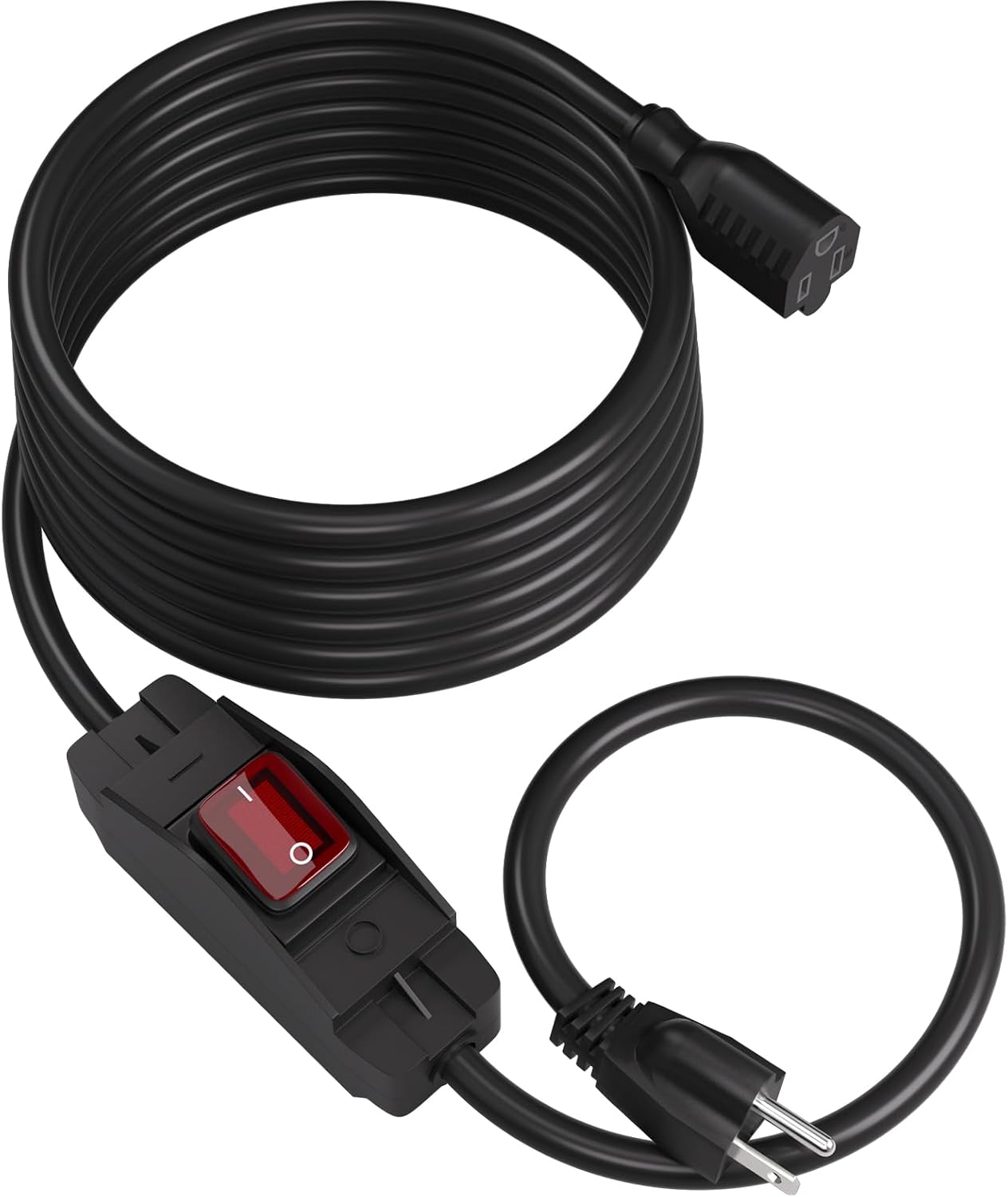 Cable extensión impermeable 3 clavijas 1875W con interruptor