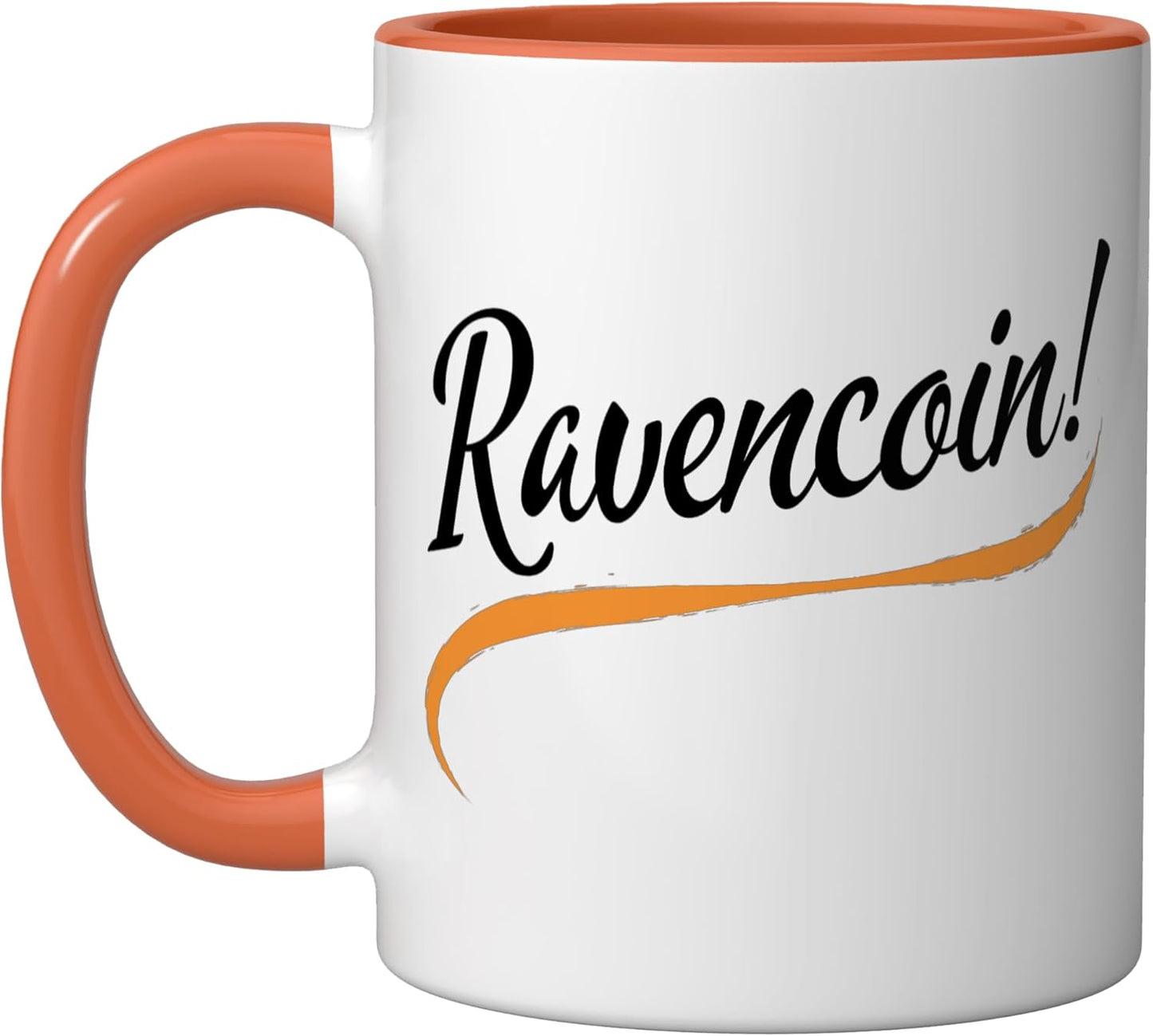 Taza Cerámica Ravencoin Naranja/Blanco