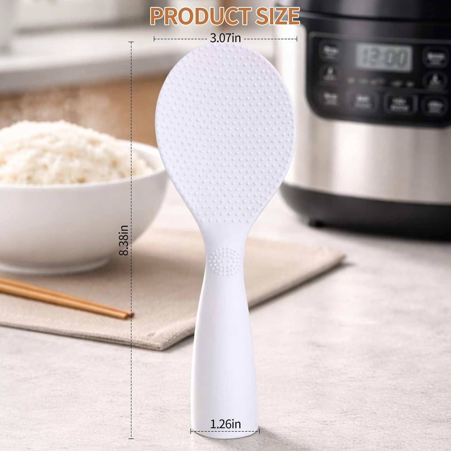 Paleta arroz 4 cucharas antiadherentes espátula resistente calor