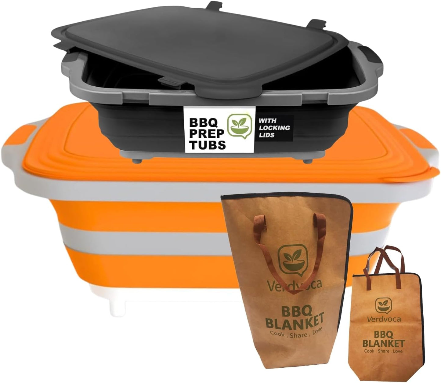 Set 2 Tubos Colapsables BBQ 30L y 16L
