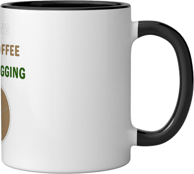 Taza de café para programadores humorística de cerámica negra/blanca