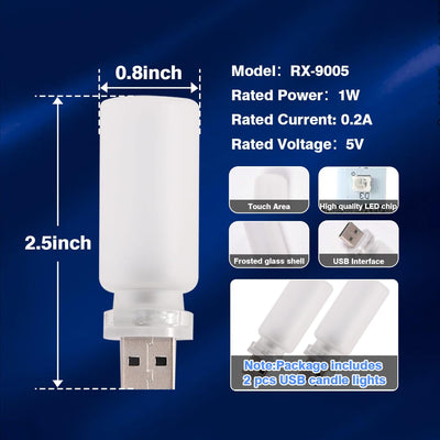 Luz Nocturna LED Portátil Control Táctil USB Vidrio 13 Modos