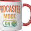 Taza Cerámica Podcast Roja/Blanca