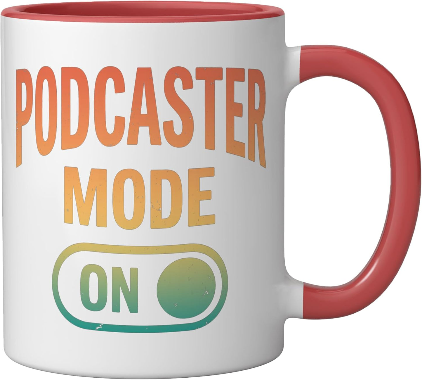 Taza Cerámica Podcast Roja/Blanca