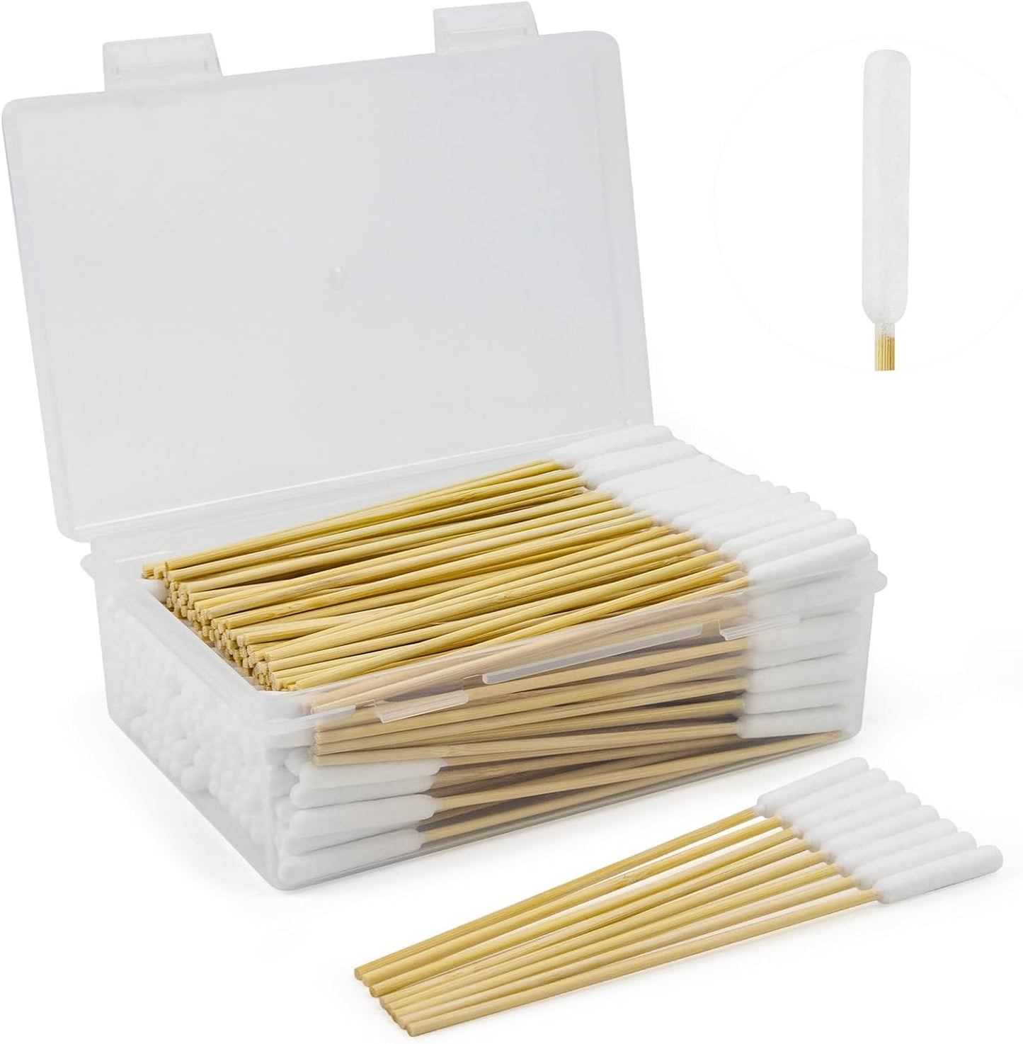 200 Hisopos Algodón 6pulg Bambú Absorbentes Profesionales
