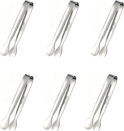 Pinzas pequeñas plateadas de acero inoxidable 304 para aperitivos y fiestas