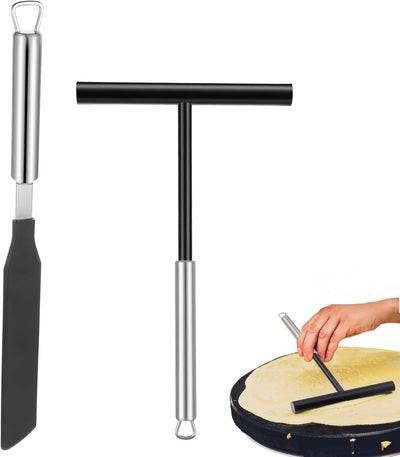 Kit de 2 espátulas y esparcidores de crepé de acero inoxidable