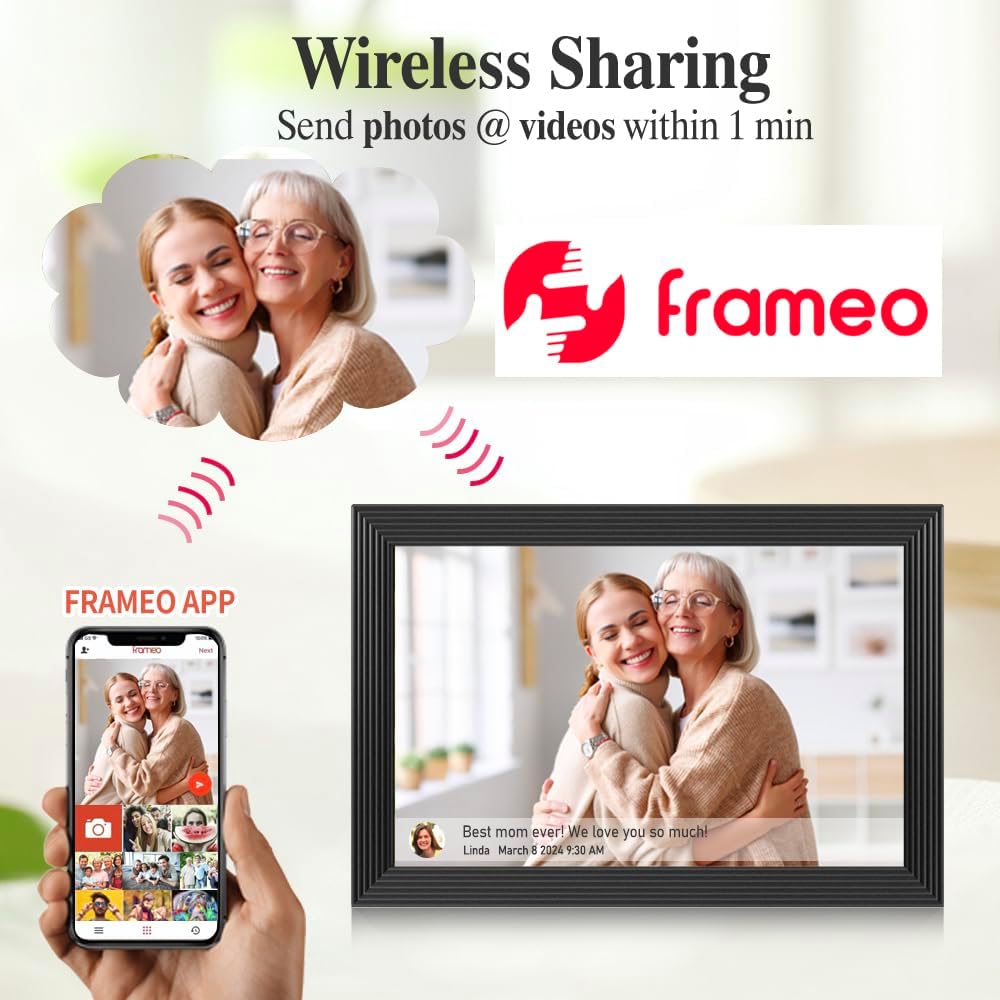 Marco foto digital 10.1pulg WiFi pantalla táctil HD