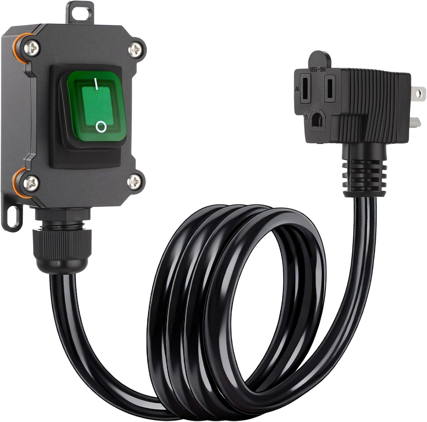 Cable extensión con interruptor IP67 14awg 3 clavijas AC/DC