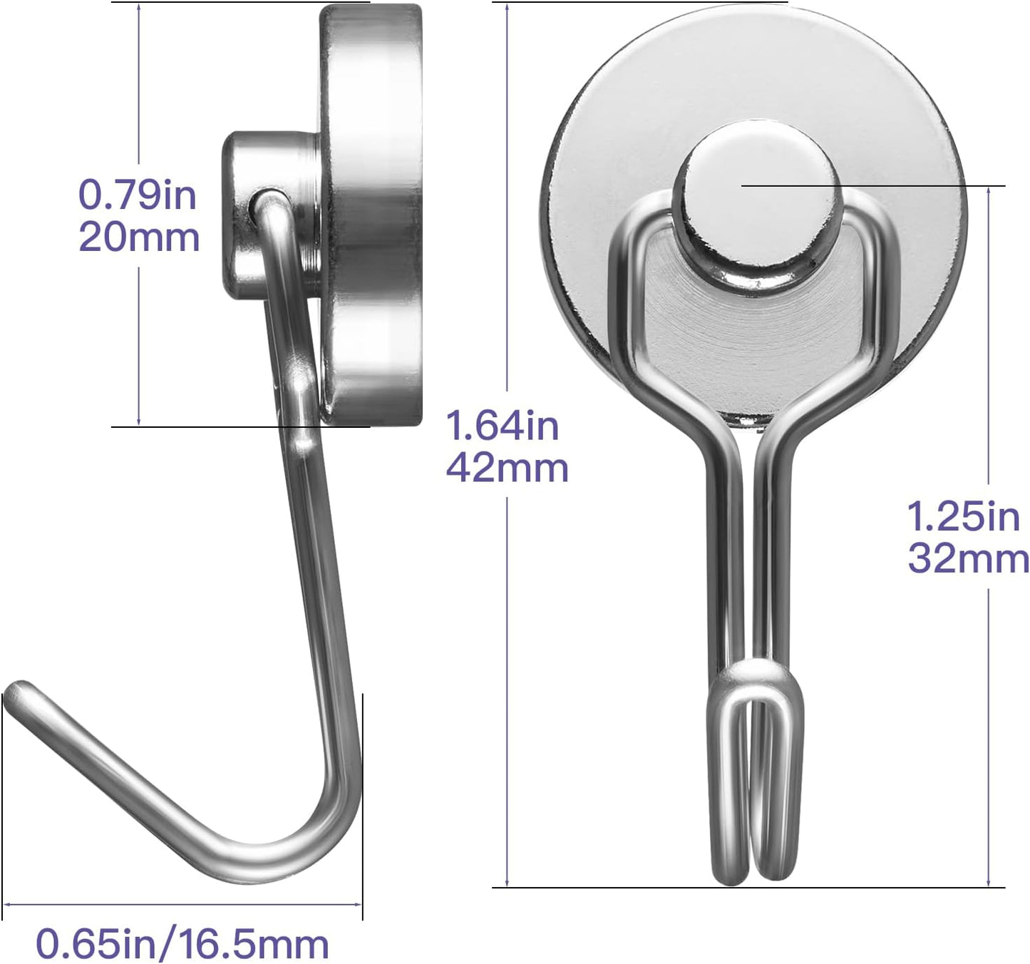 Ganchos magnéticos neodimio carga 33lb set 10 para cocina