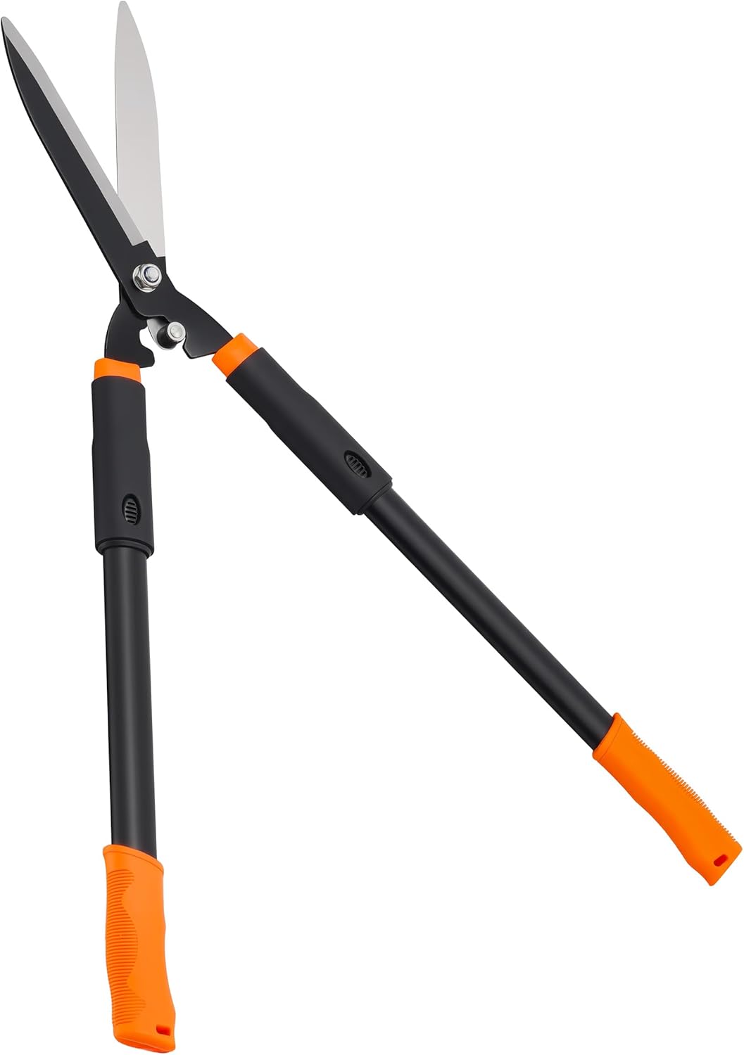 Tijeras jardín 31pulg mango ajustable hoja afilada negro/naranja