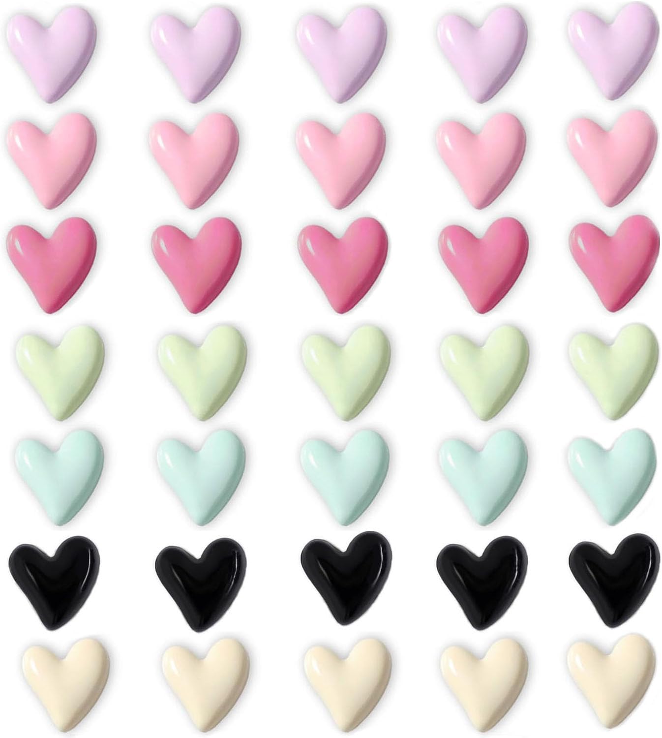Imanes de nevera de corazón colorido para cocina, oficina y hogar