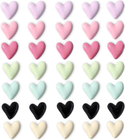Imanes de nevera de corazón colorido para cocina, oficina y hogar
