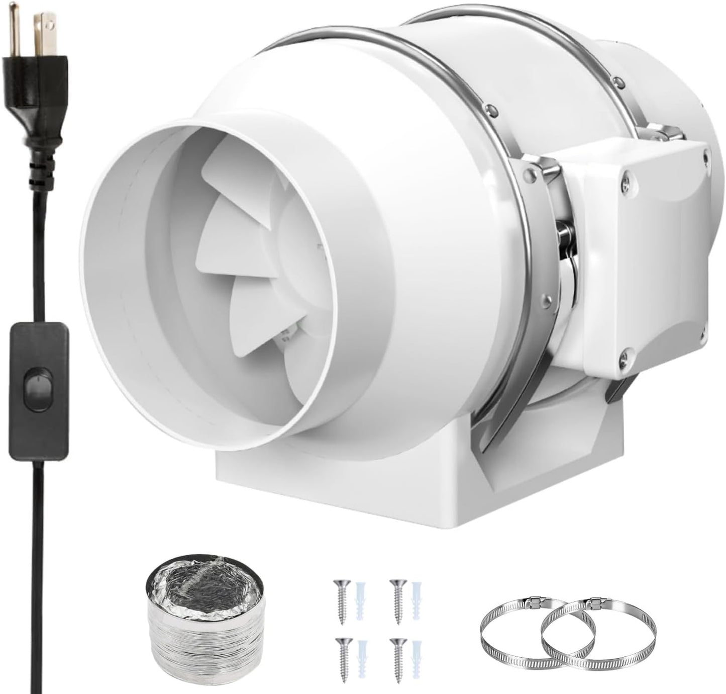 Ventilador conducto 6pulg 390cfm interruptor cocina