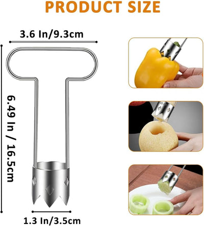 Descorazonador pimiento mango T acero inox