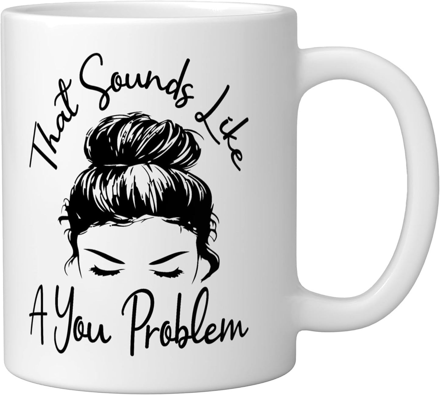Taza cerámica para introvertido con pelo desordenado blanco