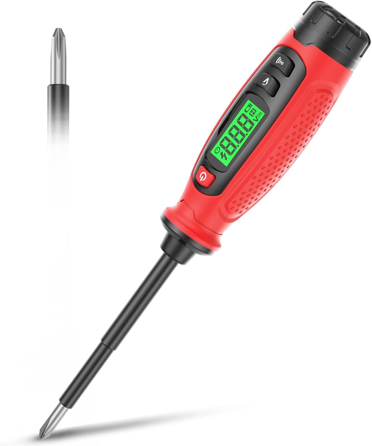 Destornillador probador voltaje 2en1 con LCD y detector