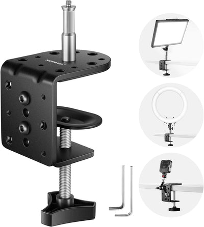 Abrazadera metal ajustable para soporte luz cámara LED anillo 44lb