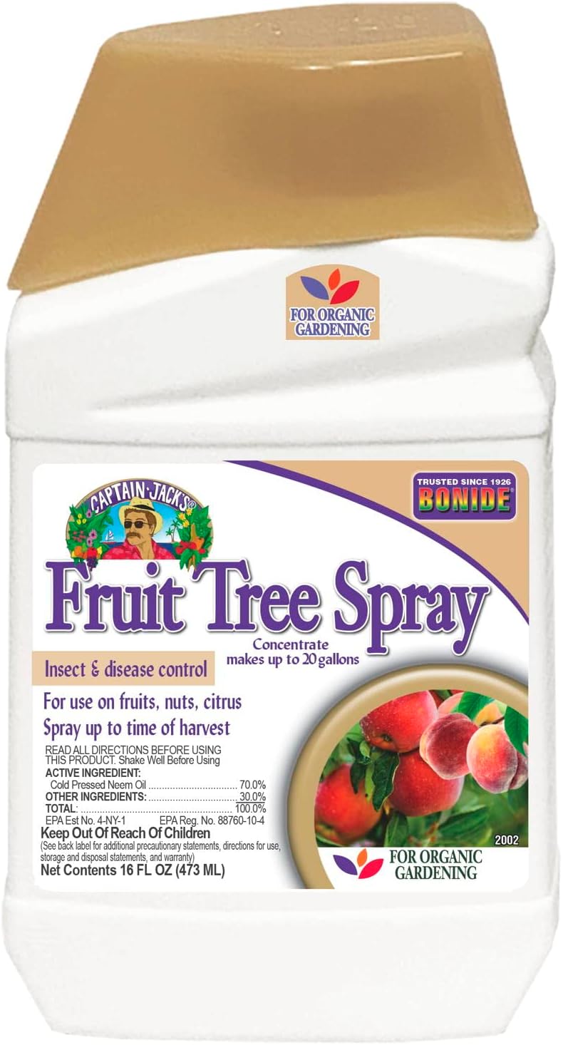 Spray árboles frutales 16oz control insectos enfermedades orgánico