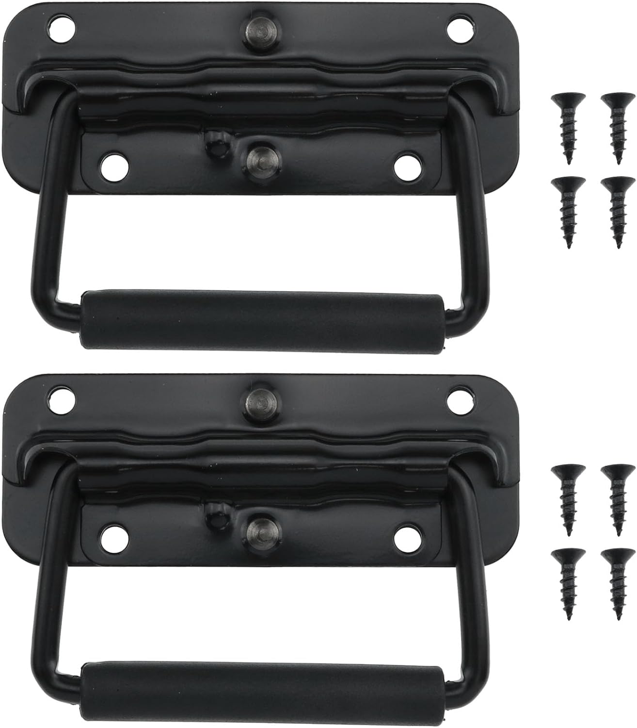Manijas caja con resorte negro mango metal goma