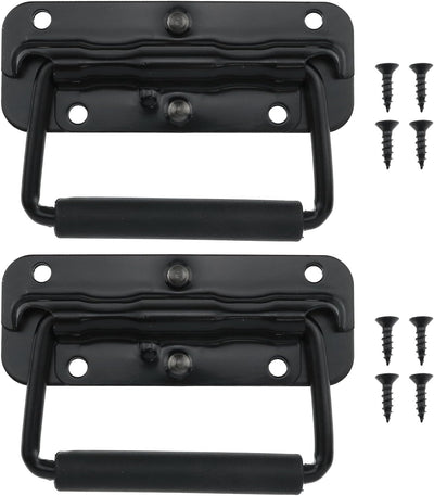 Manijas caja con resorte negro mango metal goma