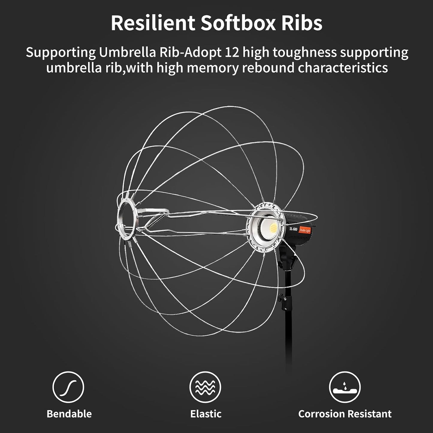 Linterna Softbox 65cm ajuste rápido difusor 360° montaje Bowens
