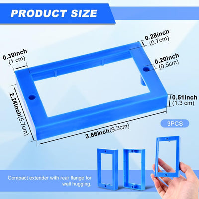 Extensor caja eléctrica 1/2pulg para hogar azul