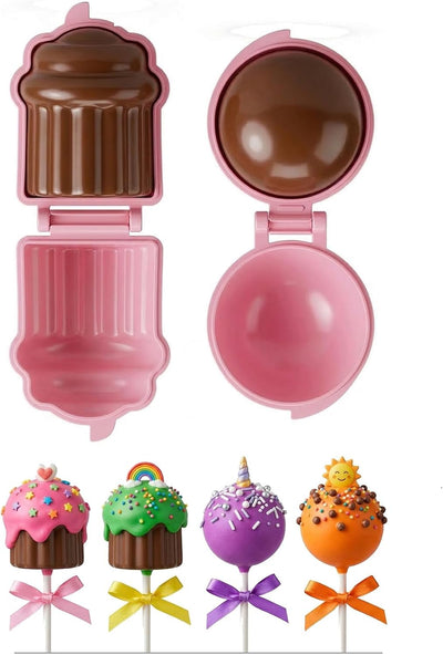 2 Moldes Tartas Cupcakes Piruletas Antiadherente Sin BPA