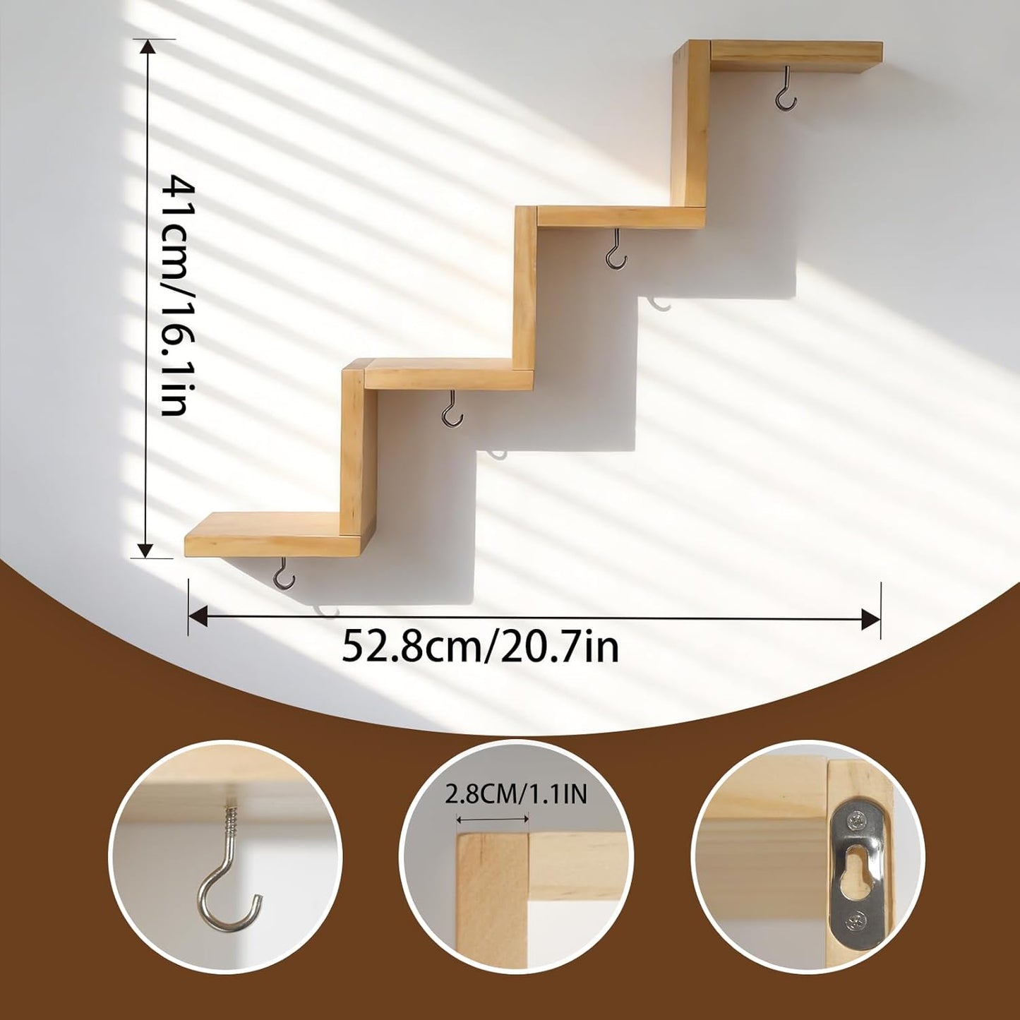 Estante para tazas café pared varios niveles cocina