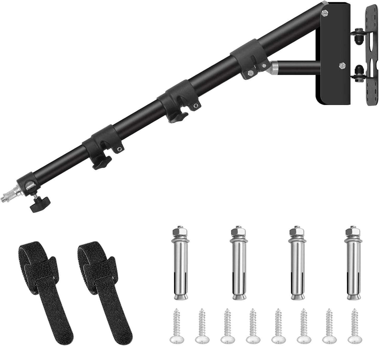 Anillo luz pared soporte ajustable 180° brazo 3.6ft