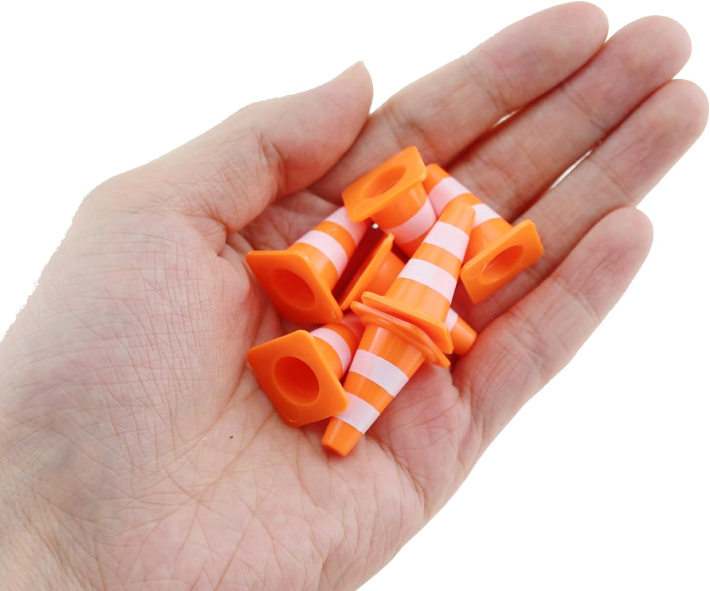 30 Mini conos tráfico ABS naranja simulados para juguetes