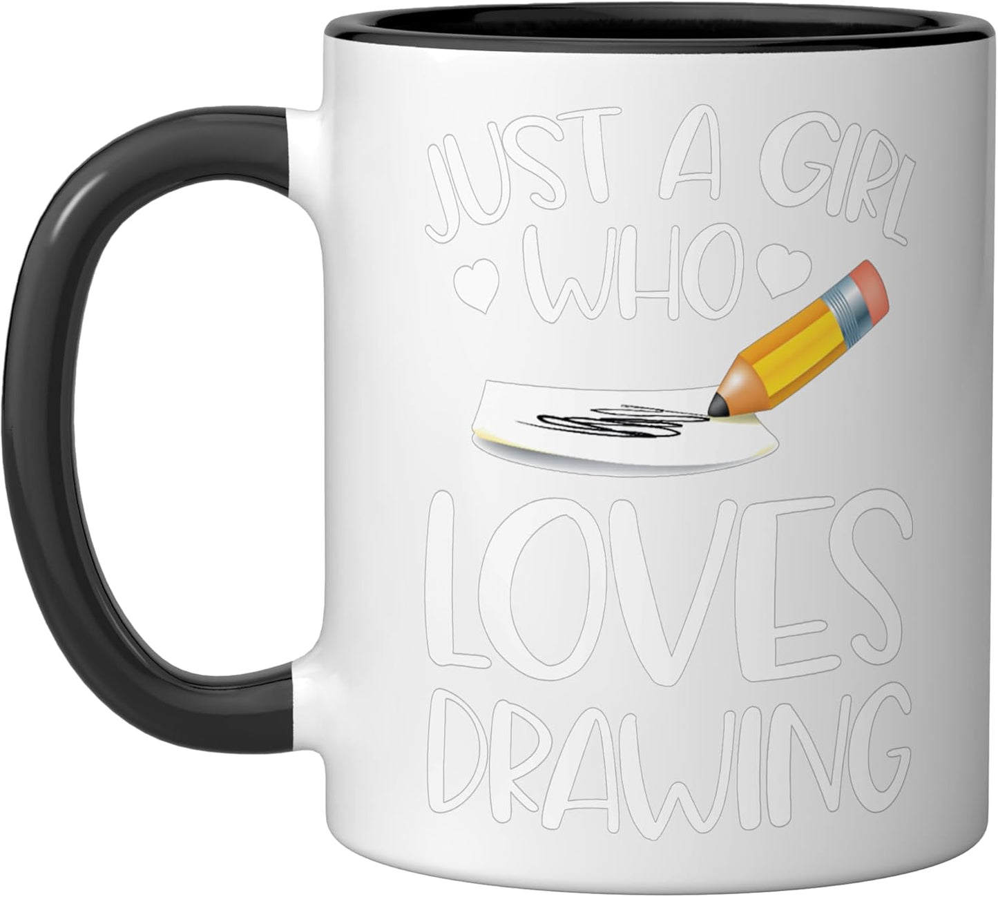 Taza Cerámica para Dibujar Negro/Blanco