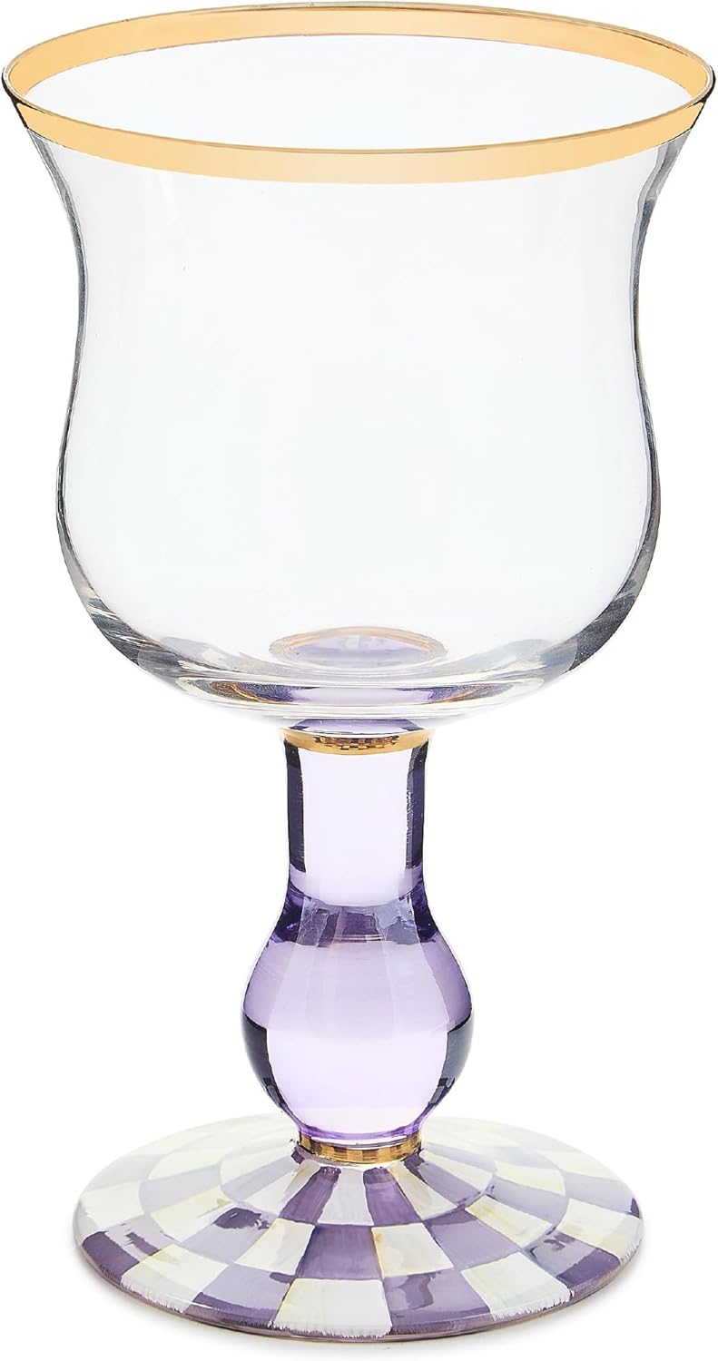 Copa de vino con tallo Violeta y Blanco