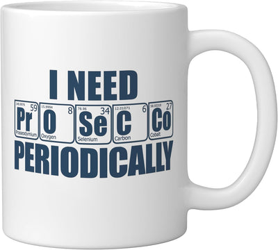 Taza Cerámica Meme Elementos de la Tabla Periódica Blanca