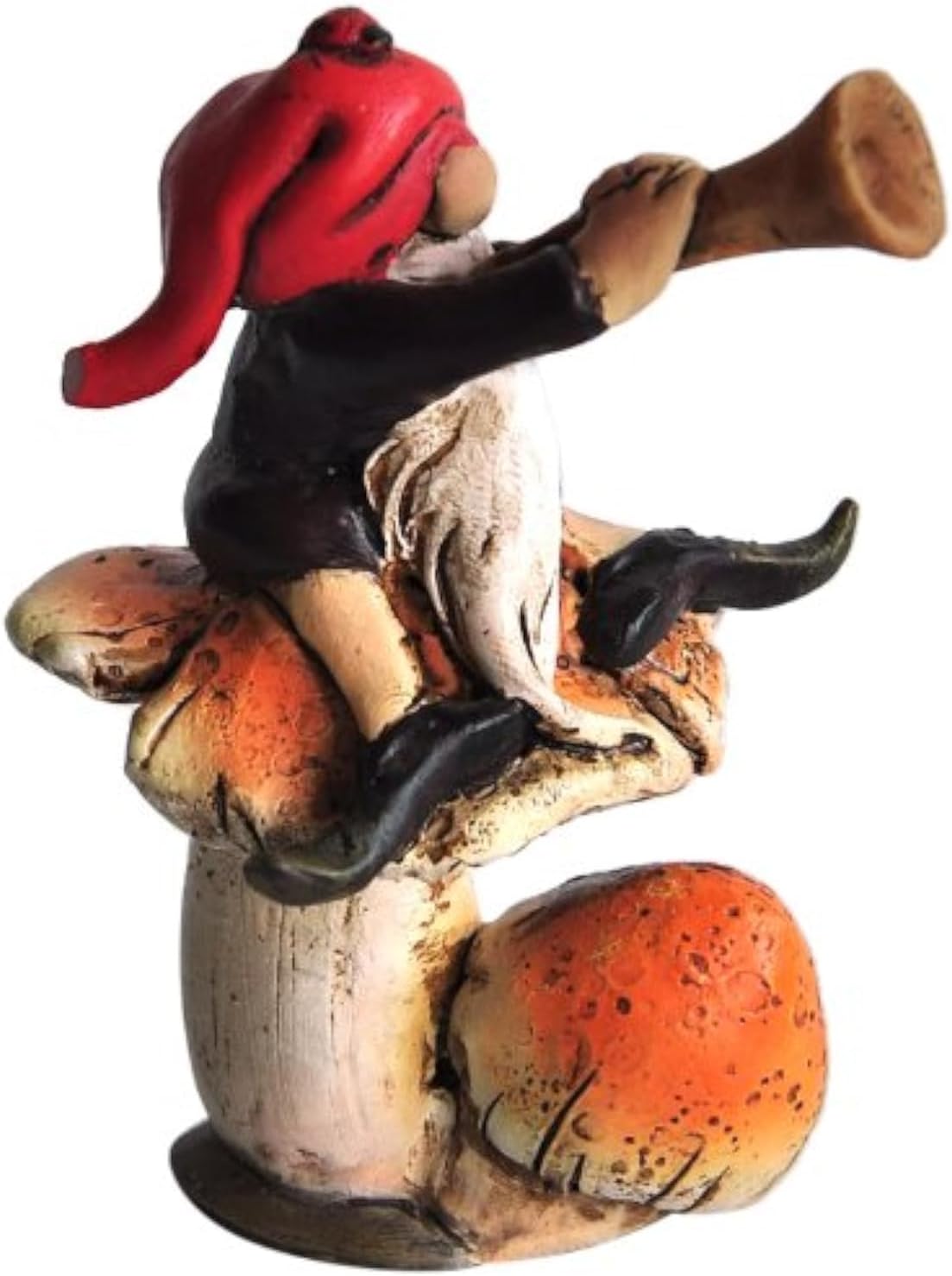 Miniatura jardín hadas gnomo trompa seta
