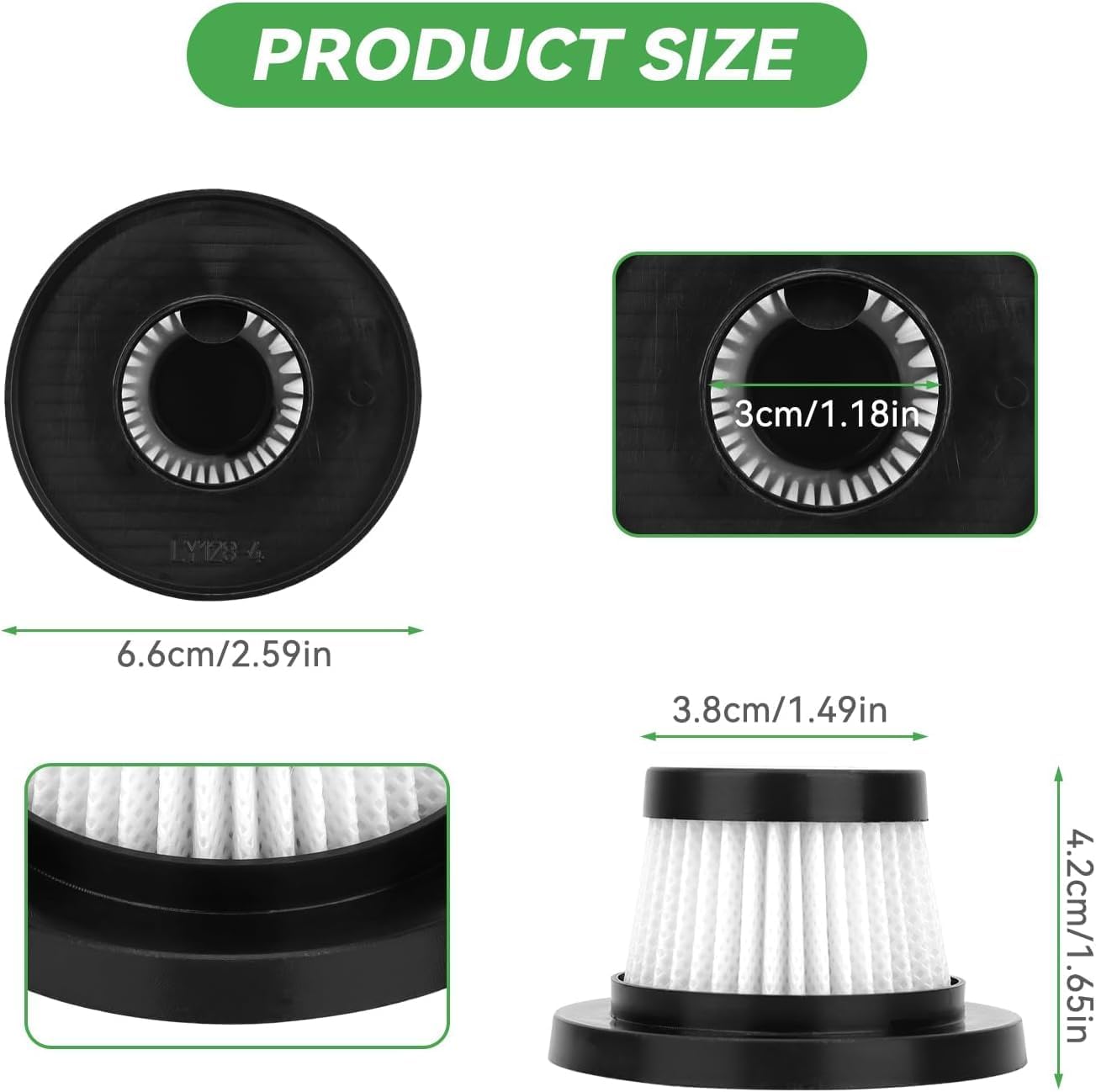 Filtro HEPA para aspiradora inalámbrica comp 15 uds